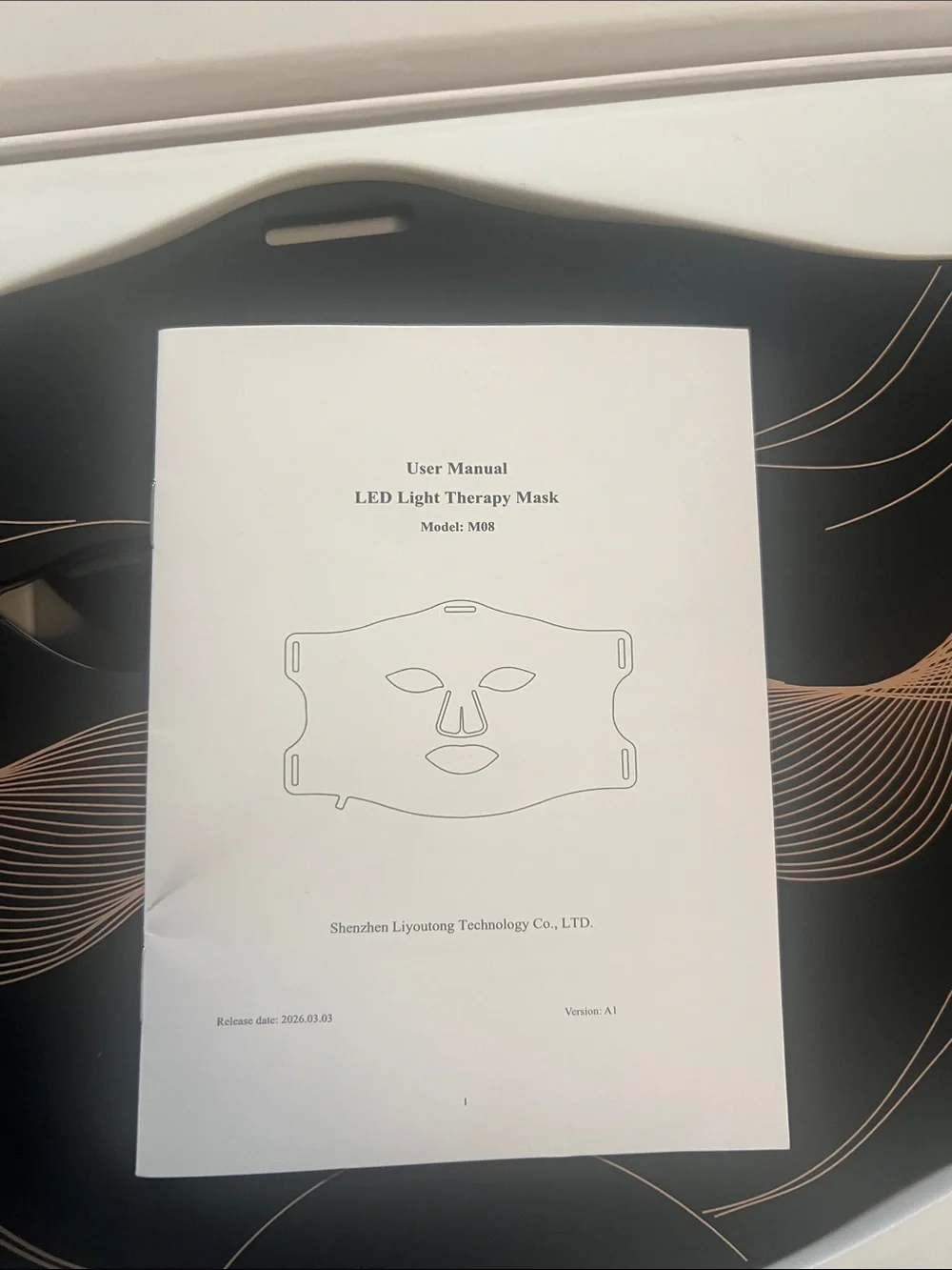 Black LED Facial Mask for Skincare Therapy